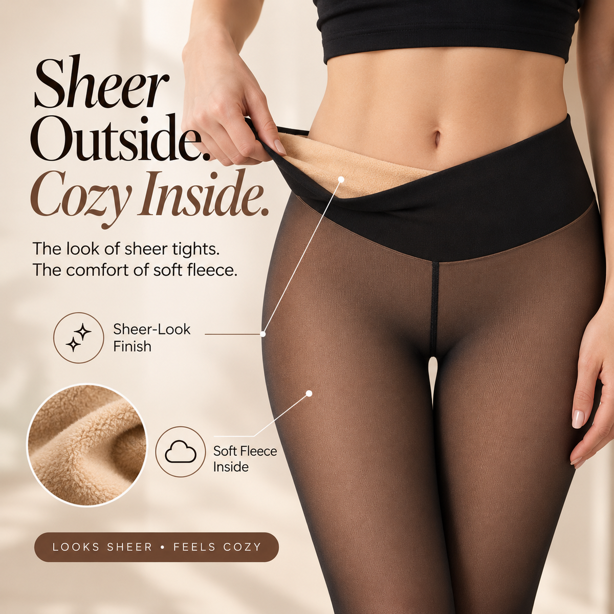 Glomies™ Sheer Fleece Tights