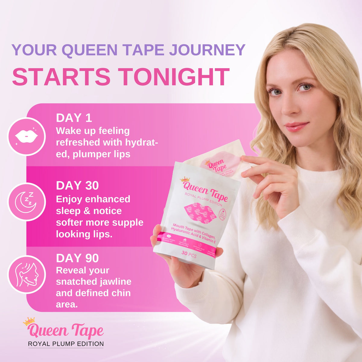 Queen Tape™ - Hydrating Collagen Mouth Tape